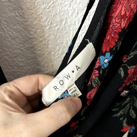 Nordstrom Row A Bohemian Print Romper Womens Size X Large XL Black Red Floral - Picture 4 of 4